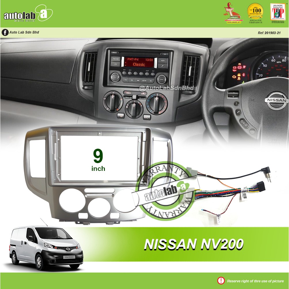 Android Player Casing 9" Nissan NV200 ( with Socket Nissan CB-12 7 Antenna Join )
