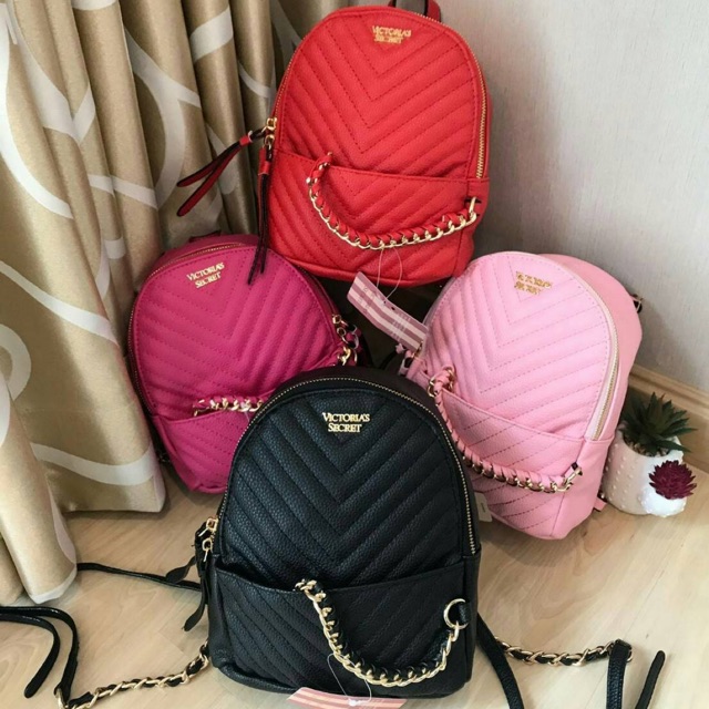 victoria secret v quilted backpack