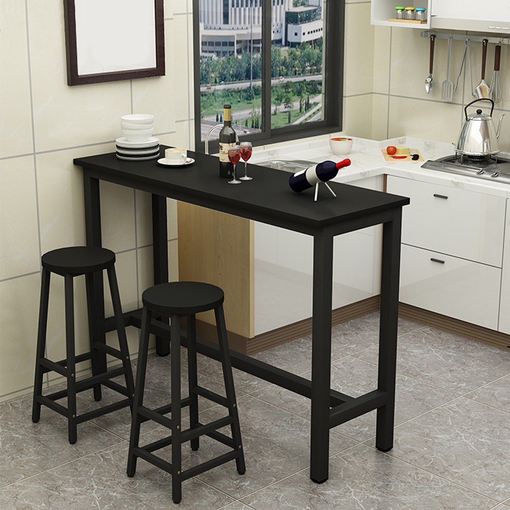 Ciel Living Room Tall Simple Desk 2 X Chair Coffee High Table
