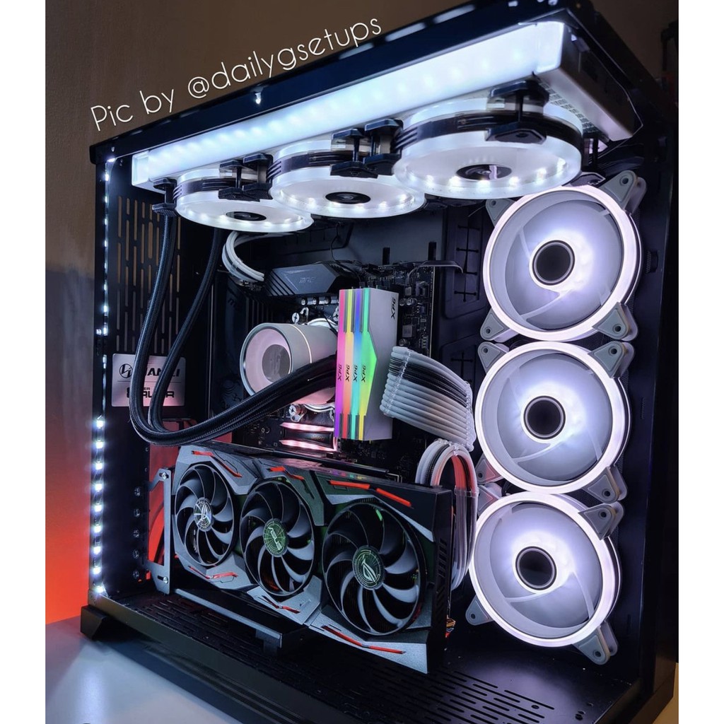 PLUG AND PLAY 12cm Pure White FAN CPU Air Cooler PC Fan Strong WInd