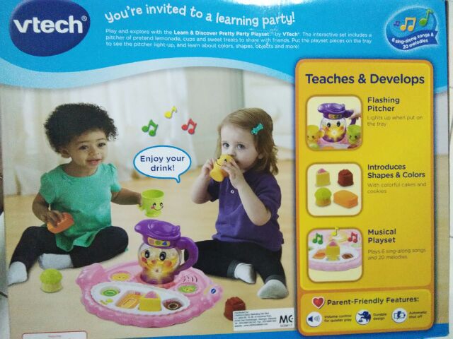 vtech learn and discover pretty party playset