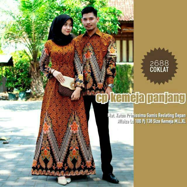 Couple Batik Couple Sarimbit Gamis Clothes Engagement Prophets Tukar Ring Uniform Party 2688 Shopee Malaysia