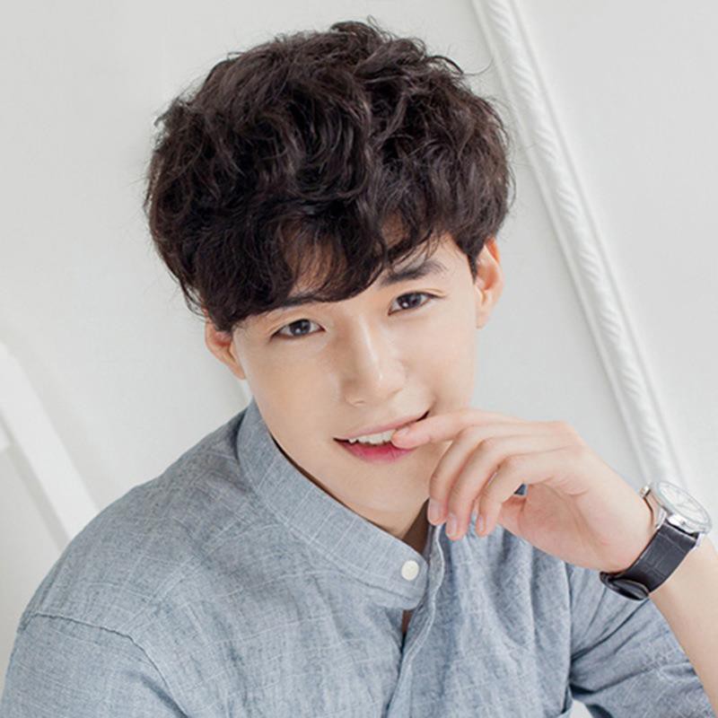 Spot Europe And South Korea Handsome Men Short Curly Hair Bangs Style Wig Headgear Foreign Trade Cross Border Supply Who Shopee Malaysia