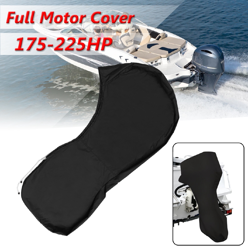 600D Heavy Duty Boat Full Outboard Engine Motor Cover Fit 6-10HP All Weather