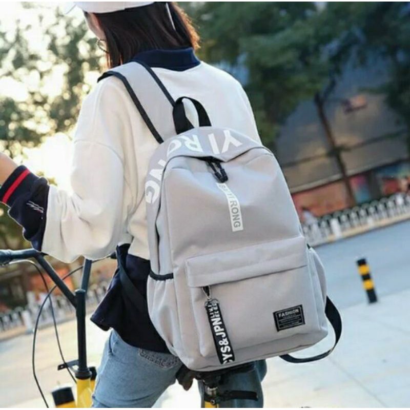 Ready Stock Beg Galaslelaki Beg Galas Belakang Canvas School Bag Casual Backpack Beg Sekolah Bag Viral