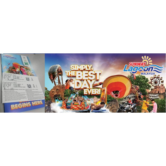 Sunway Lagoon Theme Park Ticket x 2 Adult at RM 110 ONLY (LAST MINUTES
