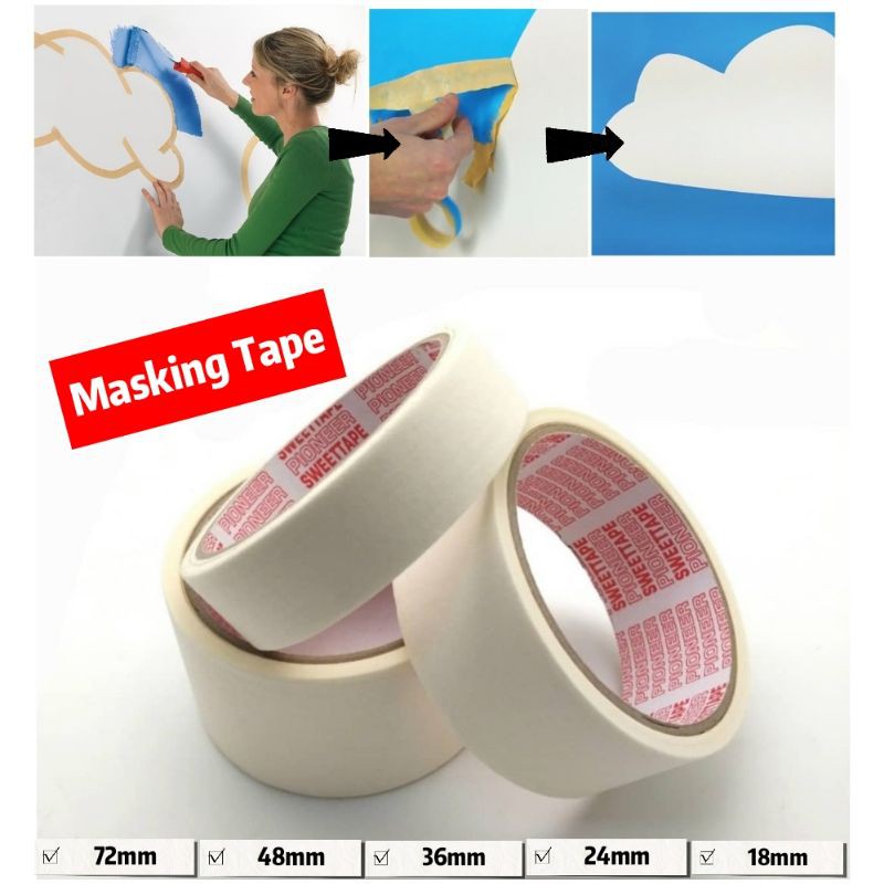 Pioneer Sweettape Masking Tape Paper Tape with self adhesive painting