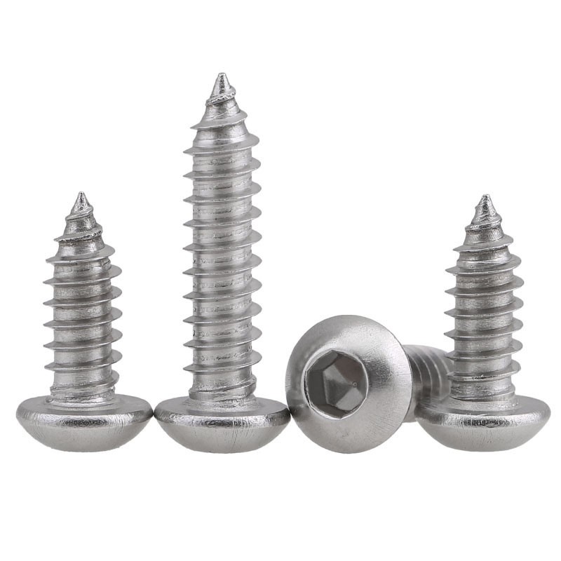 M5 M6 Button Head Socket Cap Self Tapping Screws Hex Drive A2 304 Stainless Stee Shopee Malaysia 