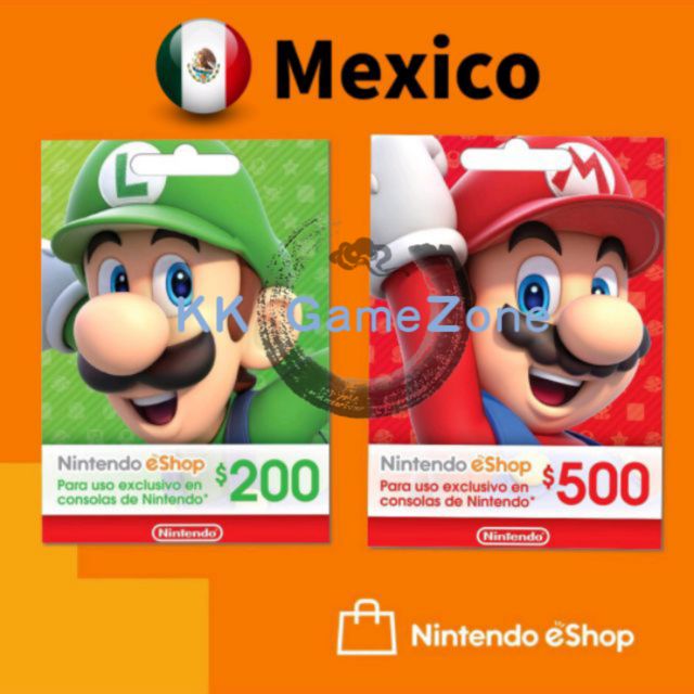 mexico nintendo eshop card