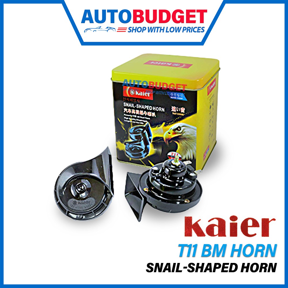 KAIER BM Horn Snail-Shaped Horn Kereta 115dB Dual Tone 12V Car Horn KAIER BM Horn BMW Snail Horn Motor