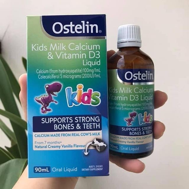 Calcium Kids Milk & Vitamin D3 Ostelin 90ml Australian products (Bottle ...