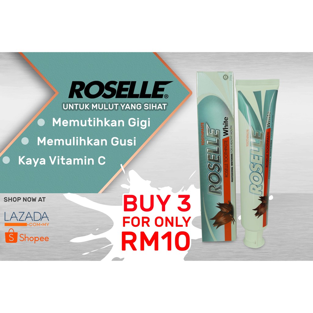 Ubat Gigi Roselle White Shopee Malaysia