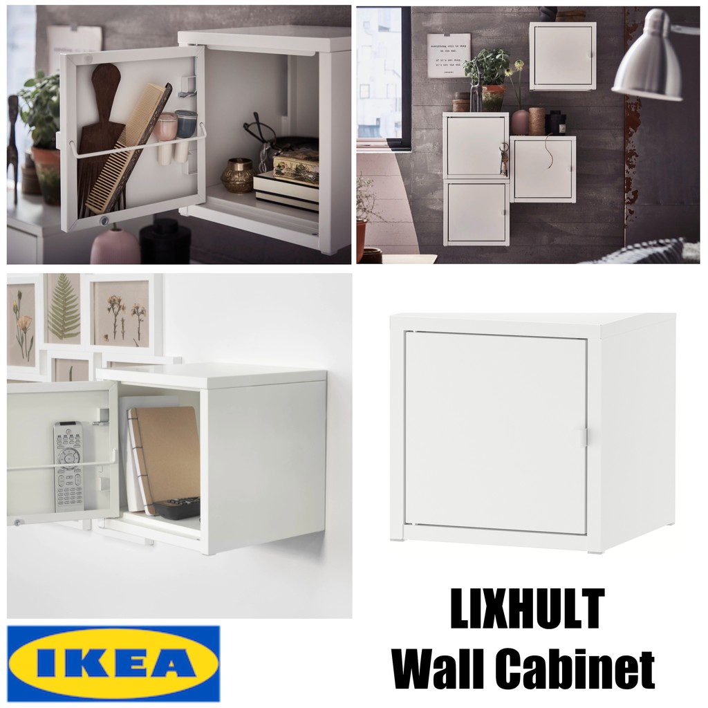 IKEA LIXHULT Metal Wall Cabinet, White (25x25cm) | Shopee ...