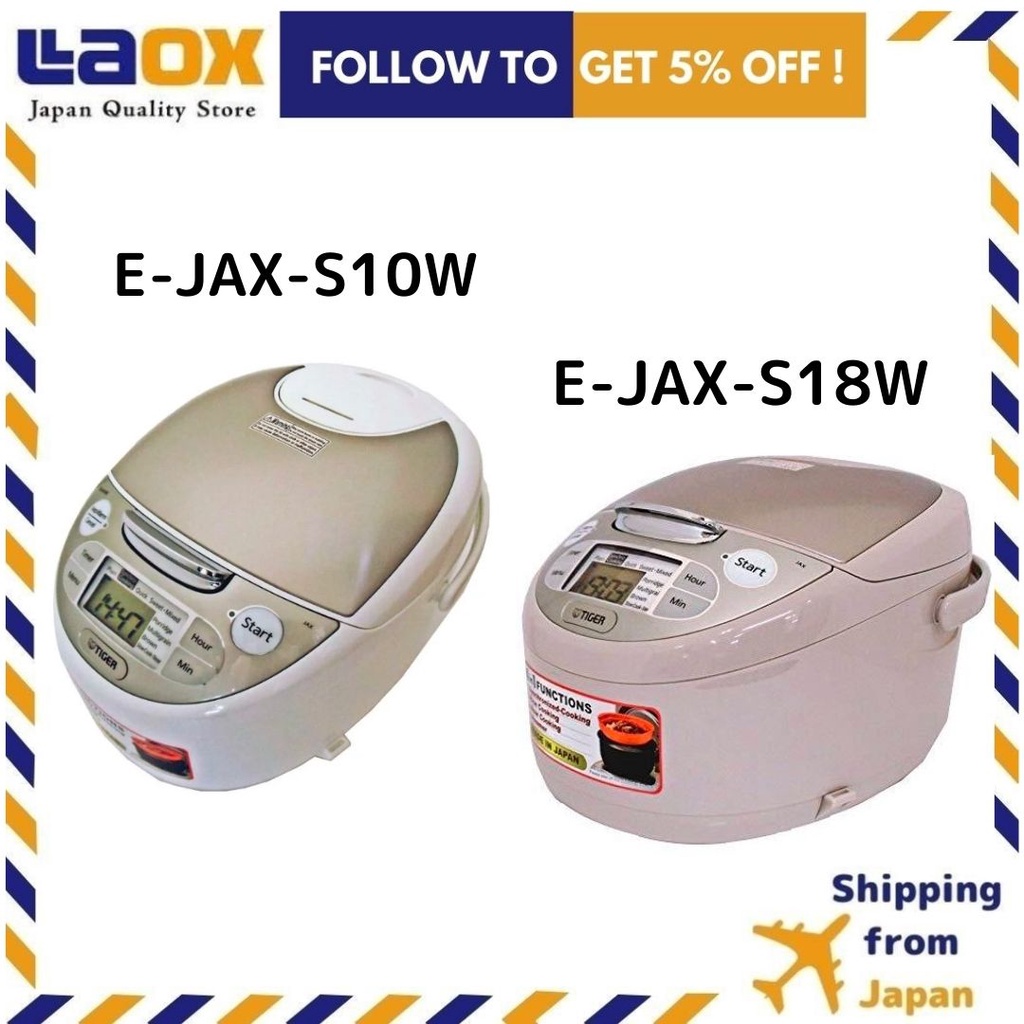 MADE IN JAPAN TIGER THERMOS OVERSEAS RICE COOKER EJAXS10W/ EJAXS18W