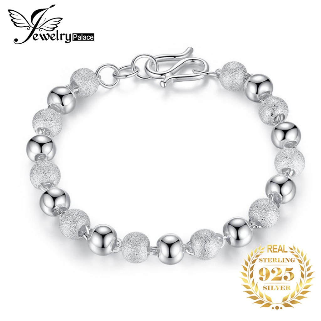 925 sterling silver bracelet for women frosted and glossy bracelet ...
