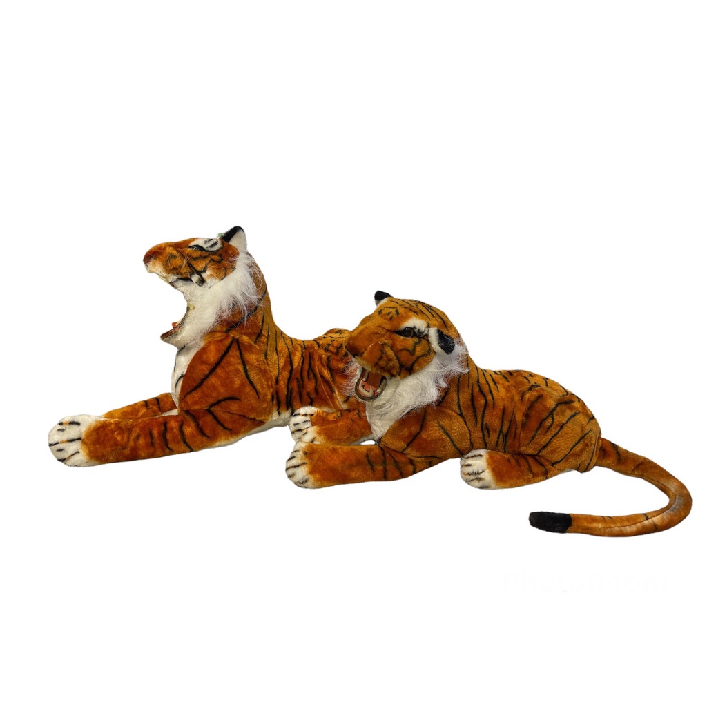 80cm 60cm Patung Harimau Buka Mulut Tiger Soft Toys Tiger Stuffed Toys
