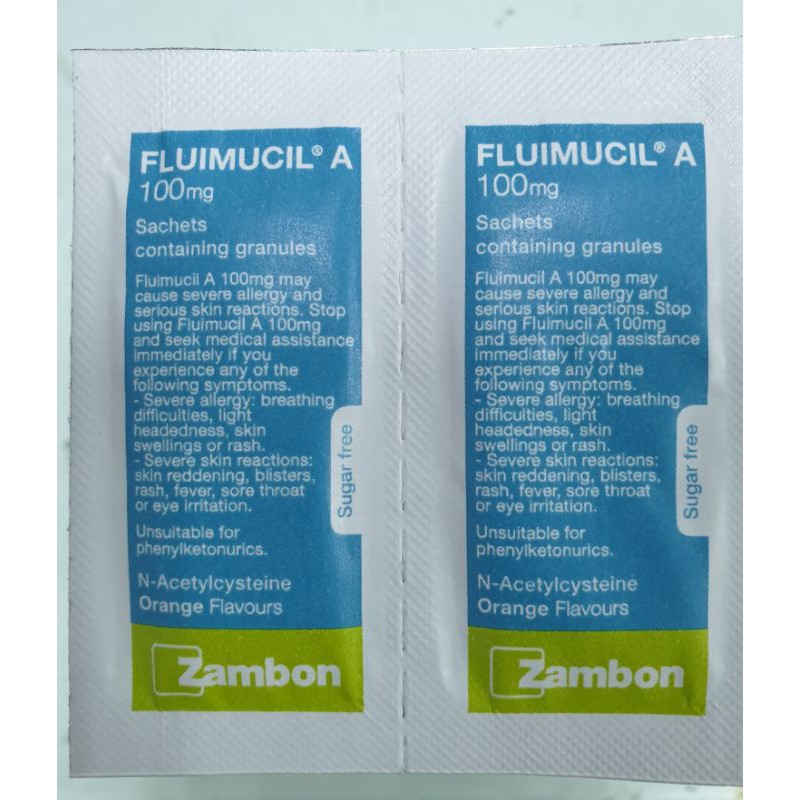 Fluimucil A 100mg Ubat Pecah Kahak Kanak Kanak Clear Phlegm Children 2 Sachet Shopee Malaysia