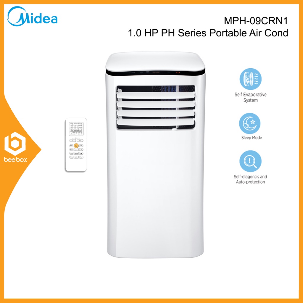 Midea MPH09CRN1 1.0HP PH Series Portable Air Conditioner with Remote
