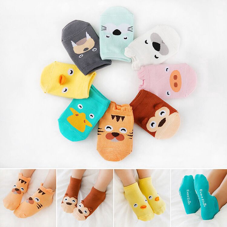 Baby Toddler Cartoon Non-slip Cotton Soft Socks Kids Unisex Newborn Cute Animal Pattern Floor Socks