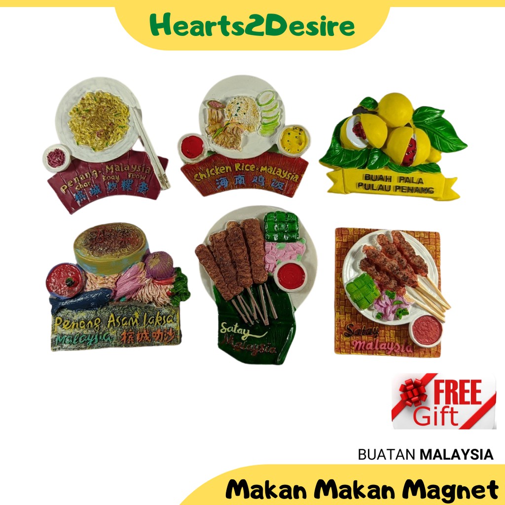 PULAU PINANG MAGNET PETI SEJUK FRIDGE MAGNET | MAGNET PETI SEJUK MAKANAN PULAU PINANG | CENDERAHATI HADIAH