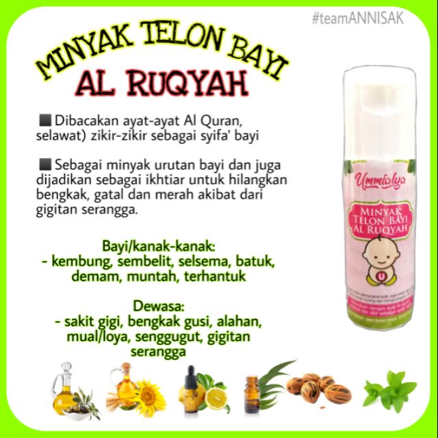 Minyak Telon Bayi Alruqyah Ummialya Minyak Urut Bayi Kembung Demam Selsema Batuk Gigitan Serangga Shopee Malaysia