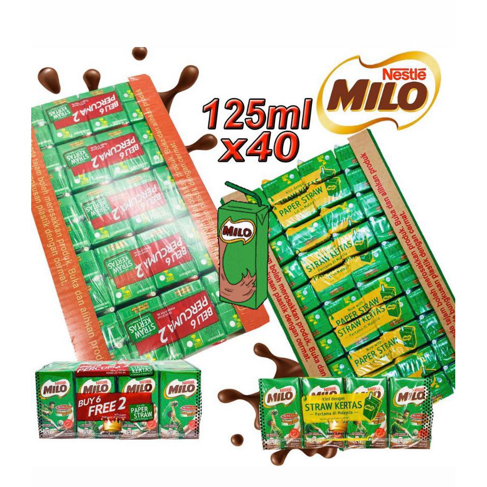  AIR  KOTAK  MILO 125ml x 40pcs 1 CARTON  Shopee Malaysia