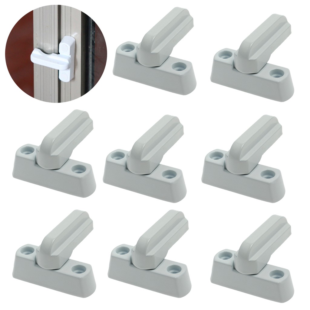 8pcs Upvc Sash Blocker Jammer Door Window Restrictor Lock Home Security White