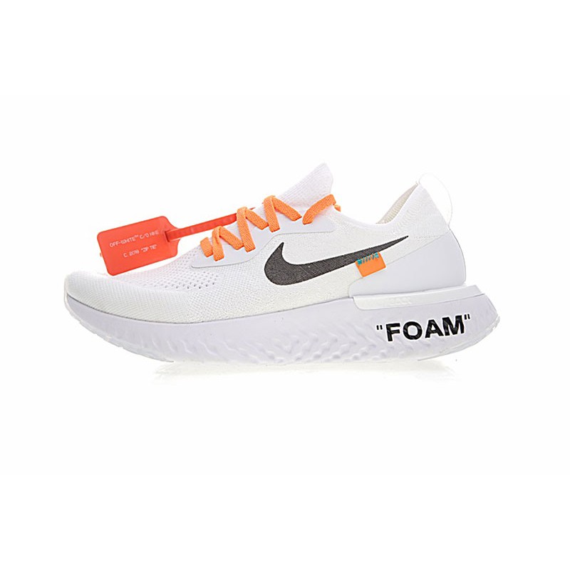 nike epic react flyknit black orange