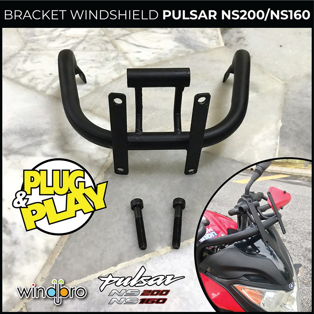 Bracket Windshield Holder Pulsar NS200 / NS160 Shopee Malaysia