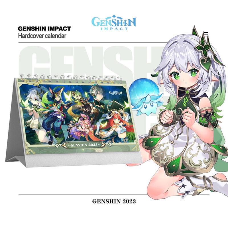 Genshin impact 2023 calendar Desk calendar Genshin nahida nilou