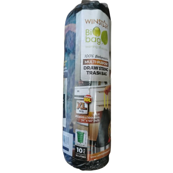 WINSTAR BIOBAG DRAW STRING TRASH BAG (XL) | Shopee Malaysia