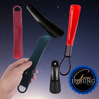 Small Plastic Black Shoe Horn For Travel Or Home Shoe Spoon