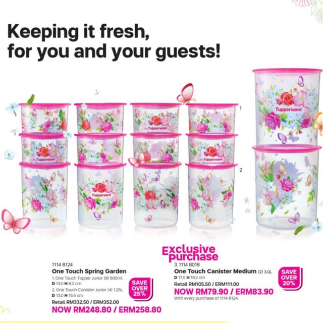 Tupperware One Touch (OT) Pink