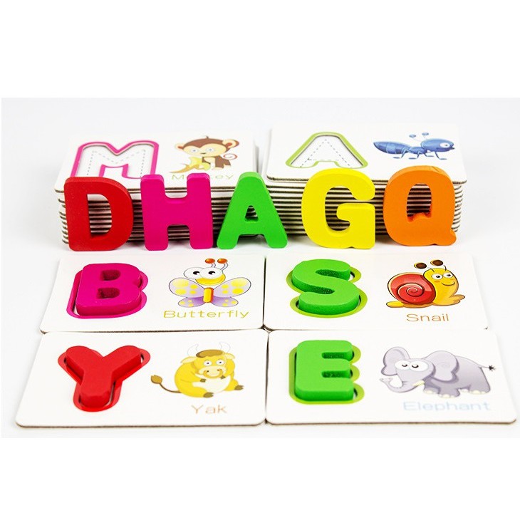 3 In 1 Montessori English Alphabet Letter Cognitive Flash Card Set Kad Pengenalan Pembelajaran Huruf Perkataan Abc Shopee Malaysia