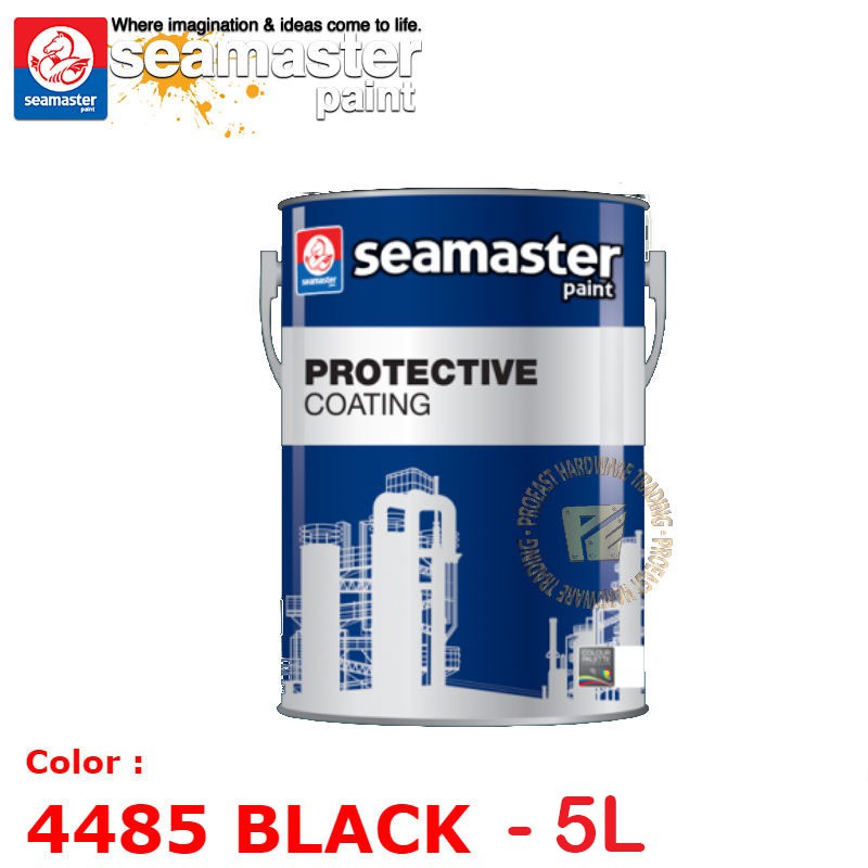 Seamaster Paint (4485/Black) 9300 Expoxy Enamal Protective Coating-5L ...