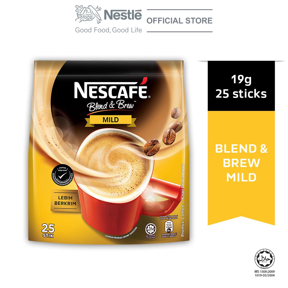 NESCAFE Blend & Brew Mild (19g x 25s) | Shopee Malaysia