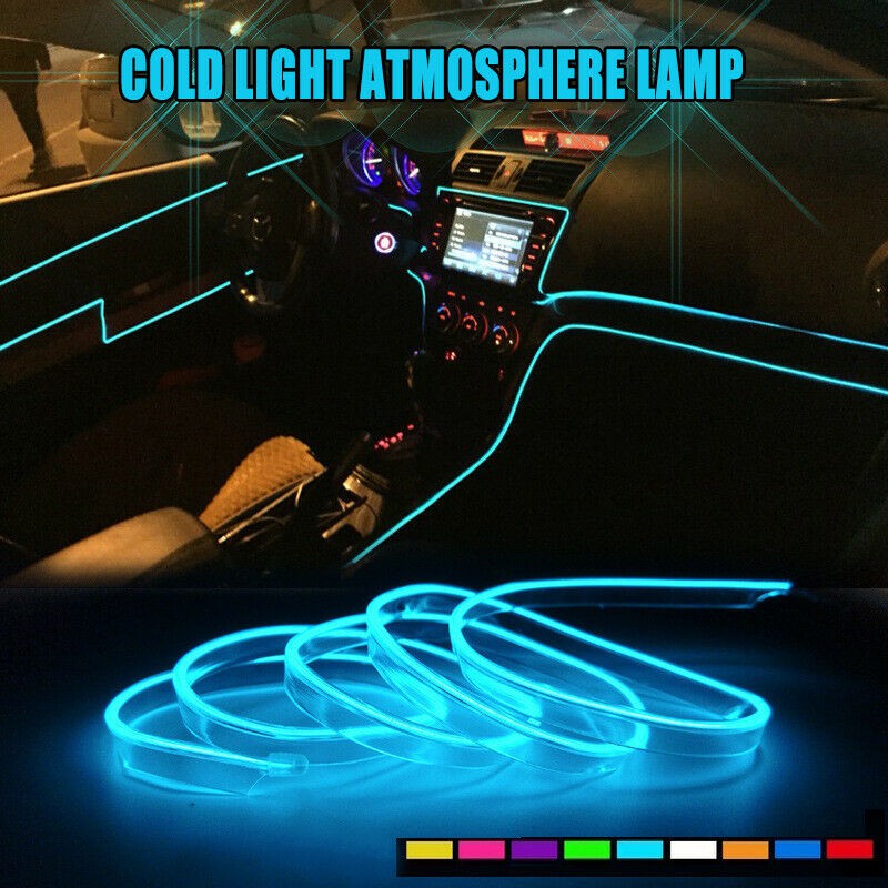 5m Atmosphere Decor Light Strip Lamp Tube Neon Lighting LED Cold Light Interior dirtproof Neon Lighting Axia Aruz Myvi Bezza Alza Kancil X50 X70 Wira Waja Iswara Saga Persona Iriz Exora Perdana Viva A