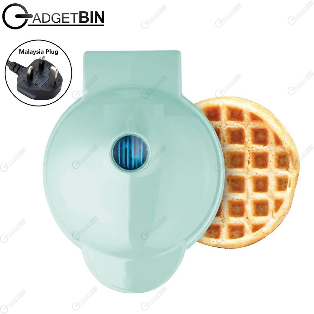 [MSIA 3PIN] Gadgetbin Mini Waffle Maker Non Stick Waffle Machine DIY Kitchen DIY Cake Baking Breakfast Machine -Green