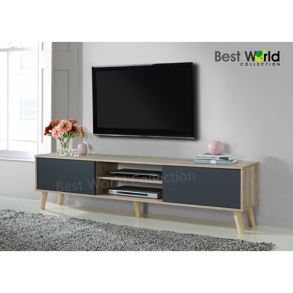 Best Tiigo Tv 8010 6ft Tv Cabinet Sonama Oak Grey Shopee