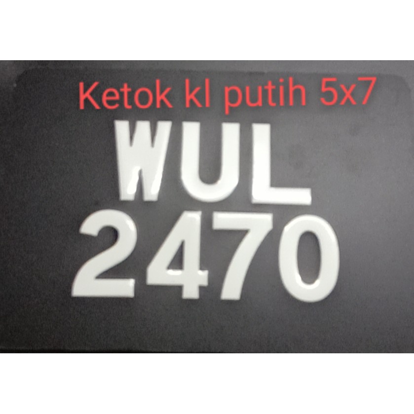 ORIGINAL PLATE BESI KETUK MOTOSIKAL (PUNCH PLATE @ PRESSING PLATE) - putih  📌 PRESS BY MACHINE💯, DIJAMIN KEMASu203c️