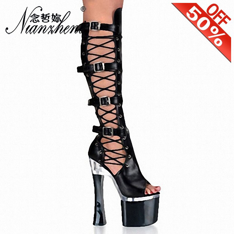 thigh high boots platform heel