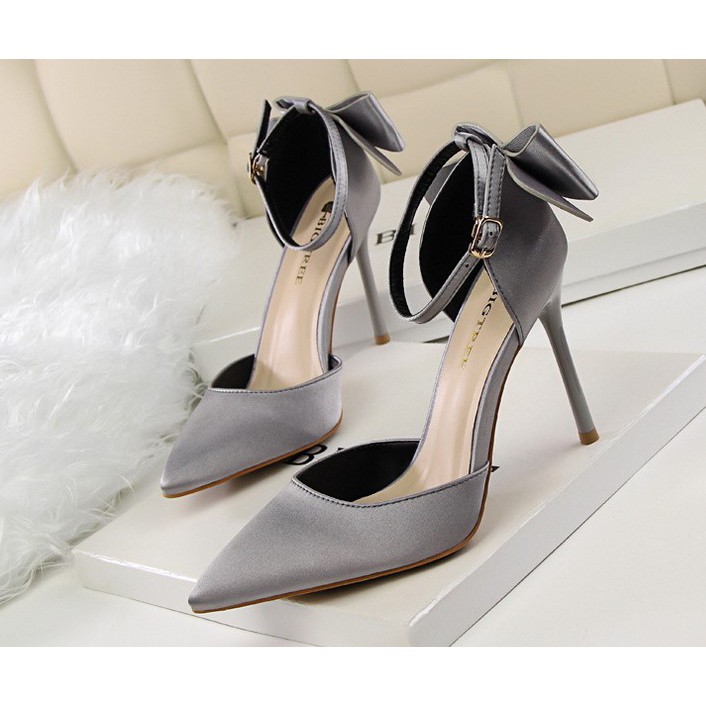 silver grey wedding shoes