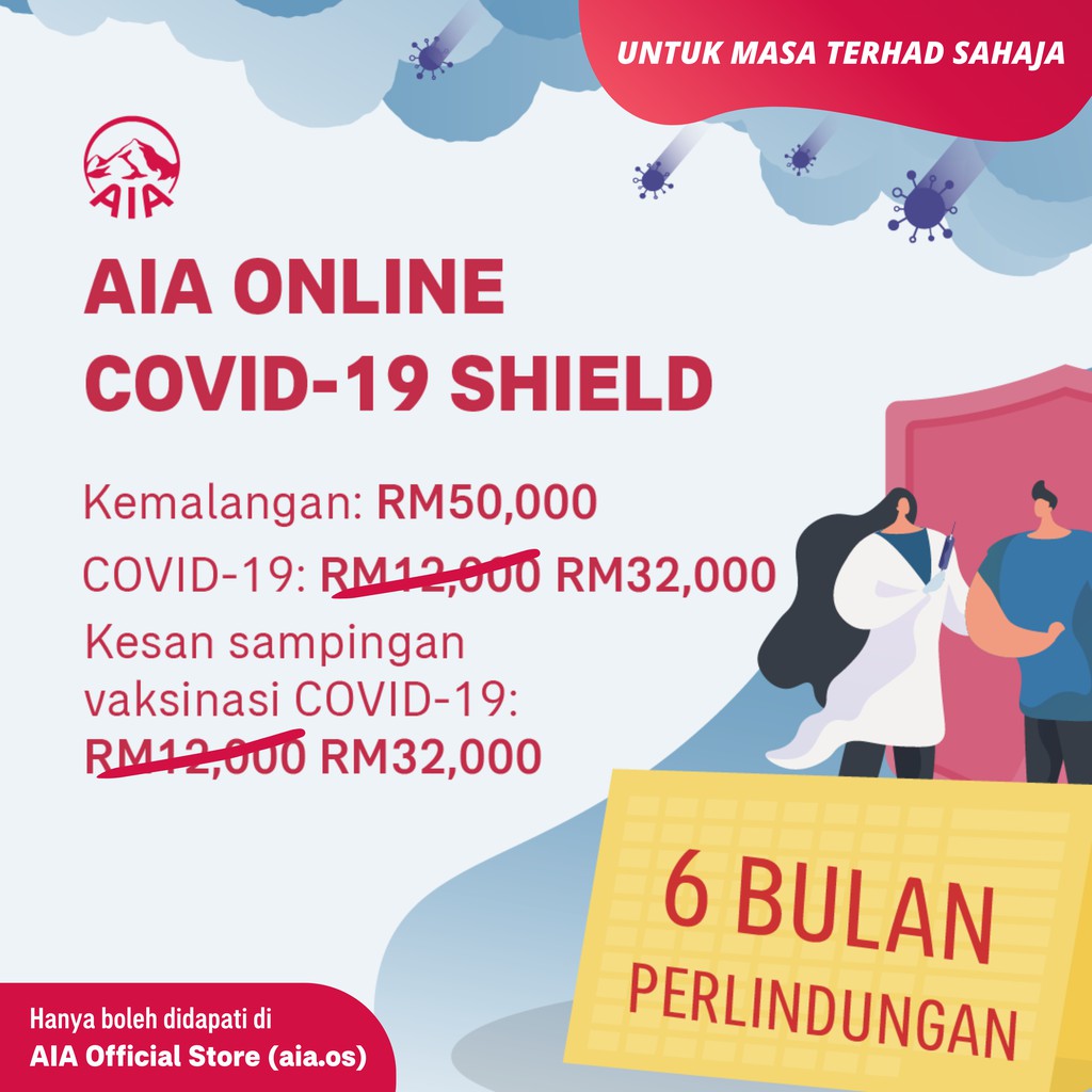 Aia Online Covid 19 Shield Insurance Plan 6 Months Shopee Malaysia