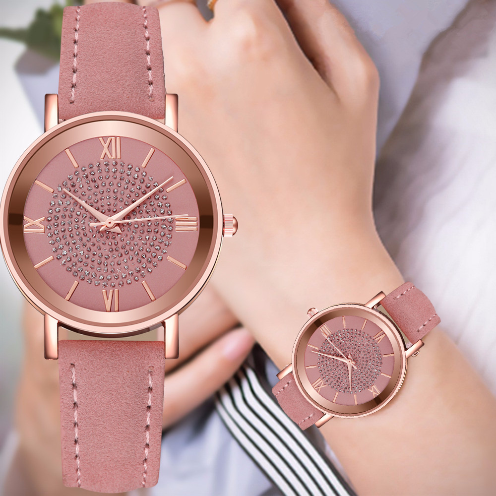 Women Watches Starry Sky Quartz Watch Casual Leather Strap Wristwatch Clock Jam Tangan Wanita Perempuan