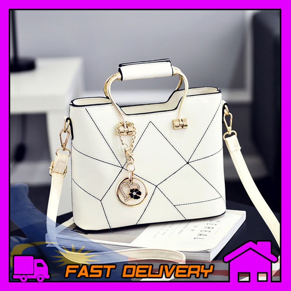 My Elegant Romance Handbag Beg Tangan Petak Moden Silang Tepi Perempuan Shopee Malaysia
