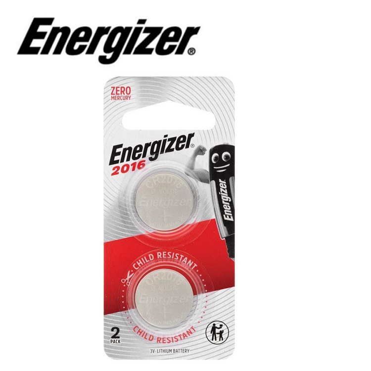 2PCS CR2016 GENUINE Energizer Lithium Batteries 3V (ECR2016BP2