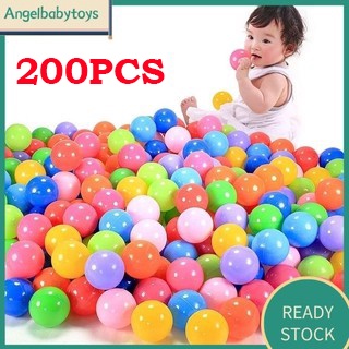 200pcs Colorful Soft Plastic Ocean Ball 70MM Safty Secure Baby Kid Pit Toys Swim 