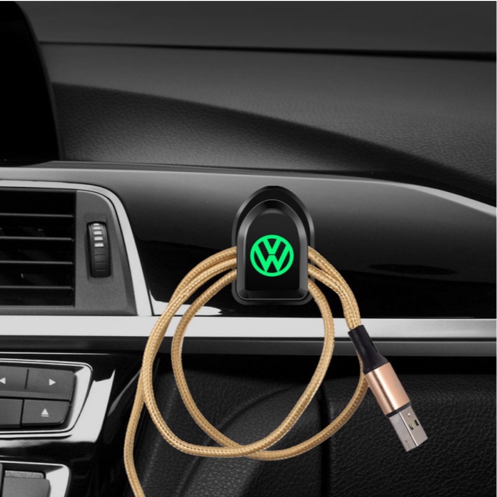 CAR INTERIOR LUMINIOUS LOGO HOOK HOLDER SELFADHESIVE (GLOW IN THE DARK