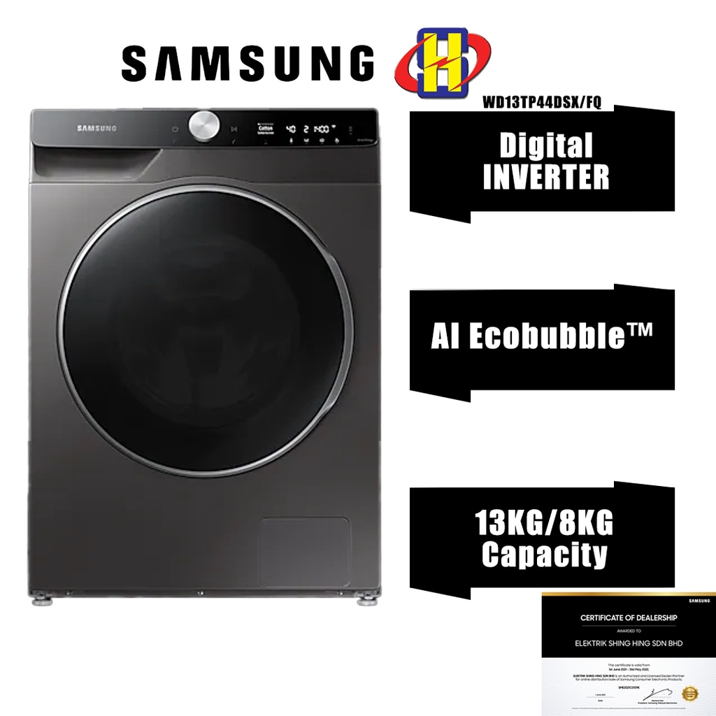 Samsung Washer Dryer Inverter VRT Plus Ai Ecobubble Front Load Washer