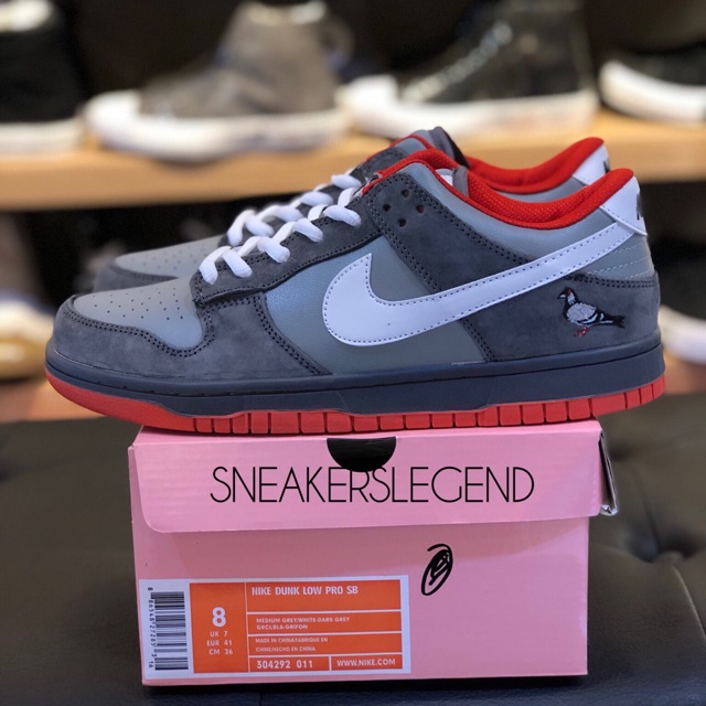 Nike Sb Dunk Low Pro Gray Pigeon Made In Vietnam Original Shopee Malaysia